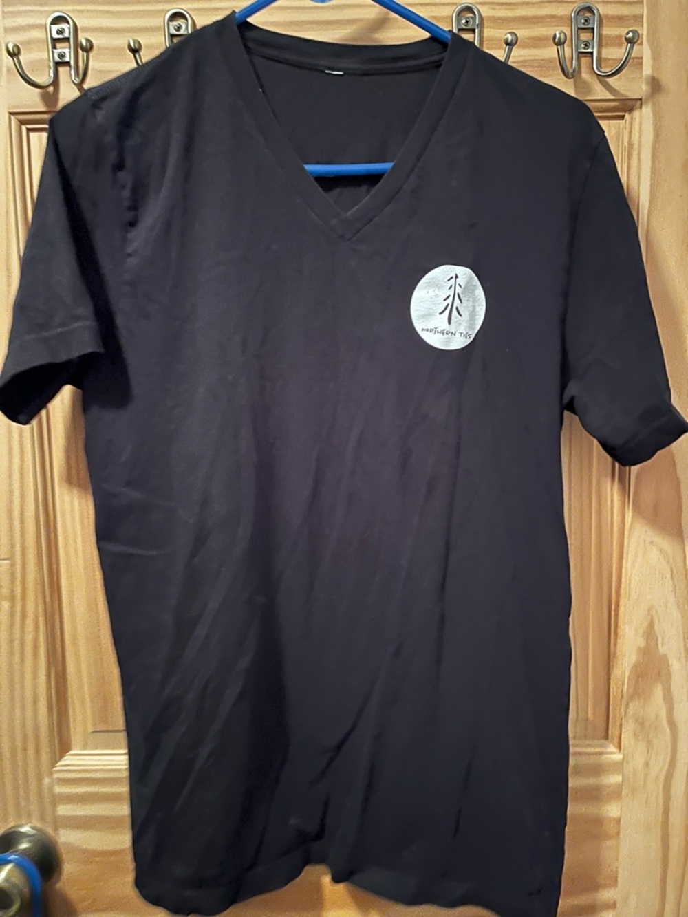 Men's V-Neck T-Shirt in Black